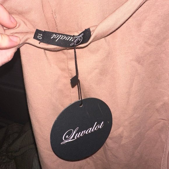 Strappy Nude Bodycon Dress, ASOS, NWT, Size US 6 - Picture 6 of 6